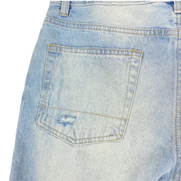 Aeropostale Aero Men's Slim Light Wash Distressed Cuffed Jean Denim Shorts US 31 - Picture 5 of 14